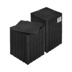   VEVOR összekapcsolódó vízelvezető szőnyeg, 12” x 12” moduláris összekapcsolódó párna, 55 db illesztő vízelvezető szőnyeg, csúszásmentes fekete PP vízelvezető padlólap és zuhanyszőnyeg, garázsba, kertbe, konyhába és kültérre