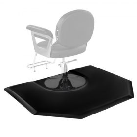   VEVOR fodrászszőnyeg, 1225 x 1505 mm, hatszögletű, fáradtságálló fodrászszék-szőnyeg, 25 mm vastagított fodrászszék-szőnyeg kerek kivágással, könnyen tisztítható PVC felülettel és botlásgátló, ferde szélekkel