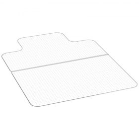   VEVOR székszőnyeg ajakkal, 915 x 1225 mm-es irodai székszőnyeg alacsony szálú szőnyegpadlóhoz, műanyag padlóvédő szőnyeg szegecses, csúszásmentes és könnyen tisztítható, sima siklású íróasztal alatti szőnyeg otthoni irodába