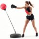 VEVOR boxzsák, reflex boxzsák gyerekeknek és felnőtteknek, állítható magasságú, szabadon álló ütőzsák szett boxkesztyűkkel és állvánnyal, edzéssebesség-zsák otthoni edzőtermi edzéshez, stresszoldáshoz és fitneszhez