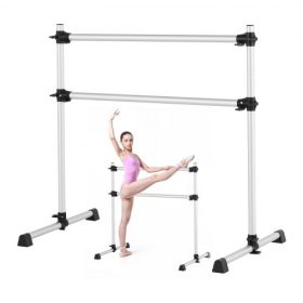   VEVOR balett rúd, alumínium dupla rúd otthonra, szabadon álló hordozható balett nyújtó táncrudak, állítható magasságú, billegésgátló fitnesz stúdió felszerelés, Pilates egyensúly edzéshez