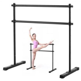   VEVOR balett rúd, dupla rúd otthonra, szabadon álló hordozható balett nyújtó táncrudak, állítható magasságú, billegésgátló fitnesz edzőtermi stúdiófelszerelés, pilates egyensúlyi edzéshez