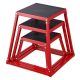 VEVOR pliometrikus ugródobozok, 12/18/24 hüvelykes pliometrikus doboz, platform és ugró agility doboz, csúszásgátló fitnesz edzés lépcsőződoboz készlet otthoni edzőtermi edzéshez, kondicionáló erőnléti edzés, piros