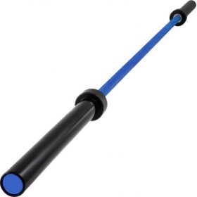   Vevor 2m-es súlyzó, kék, 15 kg-os súlyemelő rúd edzéshez, fitnesz gyakorlatokhoz, fekvenyomó rúd súlyemelő rúdhoz, fekvenyomó guggoláshoz csatokkal és szorítókkal