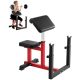 VEVOR Súlyzópad lábhosszabbítóval, Erőedző padok, Max. terhelés 440 LBS Otthoni edzőtermi pad fitneszfelszerelés, Ülő karral Elszigetelt Súlyzó Súlyzó Bicepsz Állomás, Edzőpad Otthoni Edzőterembe