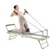 VEVOR összecsukható Pilates reformer, Pilates edzőgép otthoni edzőterembe, Pilates ágy kettős ellenállással - rugó és zsinór, reformerkészlet haladó felhasználóknak és kezdőknek, akár 180 kg-ig