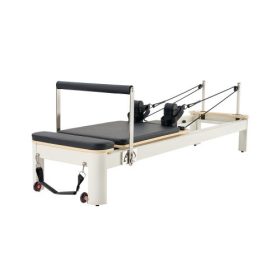   VEVOR Pilates Reformer gép, Pilates ágy ülődobozzal, otthoni edzőterembe, haladó felhasználóknak és kezdőknek, reformer berendezés kettős ellenállással - rugó és zsinór, akár 180 kg