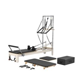   VEVOR Pilates Reformer, Pilates gép otthoni edzőtermi stúdióhasználatra, erőnléti edzőberendezés kettős ellenállással, reformer box és ugródeszka, haladó felhasználóknak és kezdőknek, akár 180 kg-ig