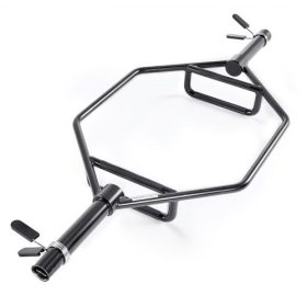   VEVOR Trap Bar hatszögletű rúd, 50 mm-es hatszögletű súlyzó, 360 kg teherbírású vállrándító rudak recézett markolatokkal, súlyemelő és erőnléti edzőeszközök, otthoni edzőterem guggolásokhoz, felhúzásokhoz, vállprésekhez, fekete