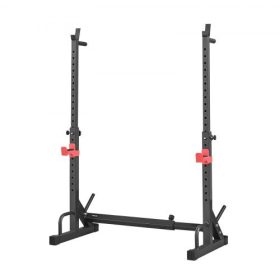   VEVOR Power Cage guggolóállvány, otthoni edzőtermi erőállvány állítható magassággal és szélességgel, erőnléti edzőfelszerelés súlyzótároló állványokkal és J-horgokkal fekvenyomáshoz, guggoláshoz, súlyemeléshez