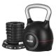 VEVOR Kettlebell, állítható Kettlebell 7 súlyszinttel (1,5, 3, 4,5, 6, 7,5, 9, 10 kg), öntött alumínium és ABS anyag, fogáserő-edzéshez, teljes testes edzéshez és keresztedzéshez