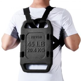  VEVOR öntöttvas hátizsák súlyok, 45LB egytárcsás hátizsák súlyok, súlyozott súlyok hátizsákhoz, tömör hátizsák súly hátizsákhoz, lendítésekhez, guggoláshoz, erőnléti edzéshez, súlyemeléshez, fitnesz edzéshez
