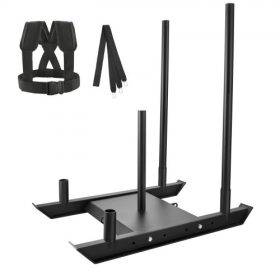   VEVOR Súlyzószánkó, Húzószánkó, Fitnesz Erőnléti Edzés, Acél Edzőeszközök Sportgyakorlatokhoz és Sebességjavításhoz, 5 cm-es Súlytárcsához Alkalmas, Fekete