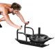 VEVOR Súlyzószánkó, acél erőszánkó, fitnesz erőnléti edzőszánkó atlétikai edzés sebességének javításához, edzőfitnesz felszerelés fogantyúval, kompatibilis 25/51 mm-es súlytárcsákkal, fekete