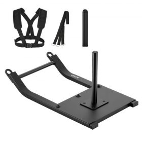   VEVOR Súlyzószánkó, acél erőszánkó, fitnesz erőnléti edzőszánkó atlétikai edzés sebességének javításához, edzőfitnesz felszerelés hevederrel, kompatibilis 25/51 mm-es súlytárcsákkal, fekete