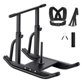   VEVOR Súlyzószánkó, acél erőszánkó, fitnesz edzőszánkó atlétikai edzés sebességének javításához, edzőeszközök állítható magasságú fogantyúval, kompatibilis 25/51 mm-es súlytárcsákkal, fekete