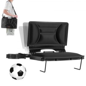   VEVOR stadionülés, összecsukható lelátószék háttámlával és vastag párnával, párnázott stadionülés lelátóhoz, vállpánttal, akasztókkal, pohártartóval, lycra anyagból, oldalsó zsebbel, PP anyagból