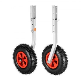   VEVOR csónakindító kerekek, 226,8 kg teherbírás, 304,8 mm-es alumíniumötvözet farkerék felfújható gumiabroncsokkal, összecsukható indító kerekek 4 gyorskioldó csappal, 4 m-es felfújható horgászcsónakhoz illeszkednek