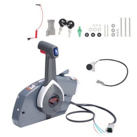   VEVOR Hajó Fojtószelep Szabályozó, 5006180 Oldalra Szerelt Külső Motor Távirányító Doboz Evinrude Johnsonhoz, Hajó Fojtószelep Szabályozó Doboz Power Trim Kapcsolóval és Zsinórral