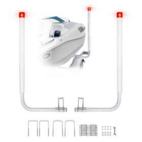   VEVOR Hajóutánfutó-vezető, 1016 mm LED-es világítású utánfutó-vezetőrudakkal, 2 db nagy keménységű acél utánfutó-vezető, utánfutó-vezetők PVC csövekkel, síhajóhoz, horgászhajóhoz vagy vitorlás utánfutóhoz