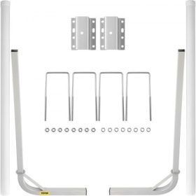   VEVOR Hajóutánfutó Vezeték, 60", 2 db Acél Utánfutó Oszlop Vezeték, Fehér PVC Csőborítással, Teljes Szerelési Tartozékokkal, Síhajóhoz, Horgászhajóhoz vagy Vitorlás Utánfutóhoz