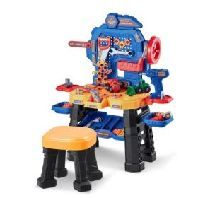  VEVOR gyerek munkapad, 181 db, gyerek szerszámpad valósághű szerszámokkal és elektromos fúróval, szerepjátékos építőipari munkapad játékok kisgyermekeknek, kisgyermek munkapad tanulási ajándék fiúknak és lányoknak 3 éves kortól