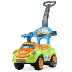   VEVOR Ride On Tolókocsi, Tolókocsi 19-36 hónapos kisgyermekeknek, Körül a babakocsin, Korláttal, Fogantyúval és Ülés alatti Tárolóval, 25 kg Teherbírás, Lábszártól padlóig érő járókeret fiúknak és lányoknak, Zöld