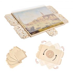   VEVOR 2000 darabos forgó kirakós tábla 5 fiókkal és fedéllel, 102x74cm hordozható faasztal, kirakós kiegészítők felnőtteknek, kirakós szervező tárolórendszer, születésnapi ajándék anyukának