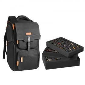   VEVOR miniatűr tároló hordozótáska figura számára, 58 gyalogos mini katonának való, miniatűr szállítótáska fogantyúval és állítható vállpánttal, 3 habréteg a nagy tárolókapacitásért (mini katonák nem tartozék)