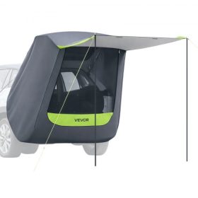   VEVOR SUV sátor árnyékolóval, egész évszakos SUV hátsó ajtós sátor, PU2000mm vízálló autó hátsó nyílású kemping sátrak, hordozható napellenző hátsó ajtós menedék hordtáskával kültéri túrázáshoz