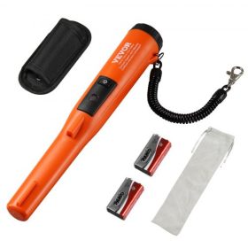   VEVOR fémdetektoros pinpointer, IP68 teljesen vízálló kézi pinpointer pálca, 114 mm/4,5" érzékelési mélység, 3 üzemmód, professzionális kincskereső szonda tokkal és 9 V-os elemmel, felnőtteknek és gyerekeknek