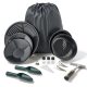 VEVOR aranymosó készlet, 254 mm-es és 355 mm-es serpenyők, 19 darabos hordozható kutatókészlet osztályozó szitákkal, homokmágnessel, kőszedővel, merőkanállal, hátizsákkal és tartozékokkal, kültéri aranykinyeréshez