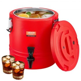  VEVOR szigetelt italadagoló, 3 gallon/11,4 literes termikus meleg és hideg italadagoló csappal, élelmiszeripari minőségű hűtőkancsó 304 rozsdamentes acél belsővel, tea-, kávé-, étterem- és kültéri használatra