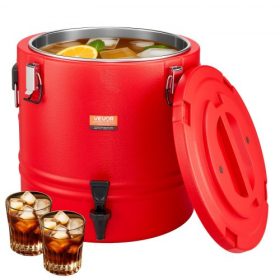   VEVOR szigetelt italadagoló, 8 gallon/30,3 literes termikus meleg és hideg italadagoló csappal, élelmiszeripari minőségű hűtőkancsó 304 rozsdamentes acél belsővel, tea-, kávé-, étterem- és kültéri használatra