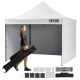 VEVOR Pop Up Canopy sátor kültéri pavilon sátor 304,8 x 304,8 cm oldalfalakkal és fehér táskával