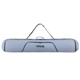   VEVOR snowboard táska, akár 165 cm-ig, párnázott síléc- és snowboard táska légi utazáshoz, 600D vízálló Oxford szövet, állítható belső pántokkal, sílécekhez, botokhoz, szemüvegekhez, kesztyűkhöz, sisakhoz, csizmákhoz (szürke)