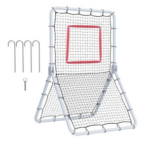   VEVOR baseball és softball dobóháló, 3,5 x 6 láb PitchBack baseball dobófészek, softball dobóháló, labdaedző, dobóháló gyakorláshoz, 5 állítható szög