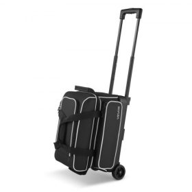  VEVOR tekegolyó táska, 2 golyós, dupla görgős tekegolyó táska kerekekkel, külön rekesszel cipőknek (akár 16-os amerikai méretig) és túlméretezett kiegészítő zsebbel, behúzható fogantyú, 1050 mm-ig kihúzható