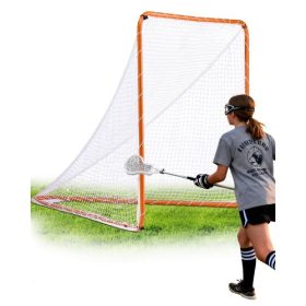   VEVOR Lacrosse kapu, 6' x 6' Lacrosse háló, acélvázas kerti lacrosse edzőfelszerelés, hordozható lacrosse kapu hordtáskával, gyors és egyszerű beállítás, tökéletes ifjúsági felnőtt edzéshez, narancssárga