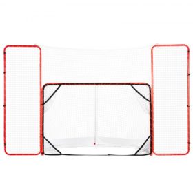   VEVOR hokikapu ütközővel és céltáblákkal, utcai kültéri acél hokiháló, 182,9 cm