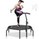 VEVOR Mini Trambulin, 54,5 hüvelykes Fitness Rebounder, Max. Terhelhetőség 450 font Edzőtrambulin, Stabil és Csendes Kis Trambulin 3 Szintű Magasságban Állítható Habszivacs Fogantyúval, Felnőtteknek Beltéri/Kerti Edzéshez