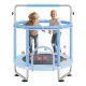 VEVOR 55"-os gyerek trambulin, 4,6 lábas beltéri és kültéri trambulin, mini kisgyermek szabadidős trambulin biztonsági hálóval és kosárpalánkkal, születésnapi ajándékok, karácsonyi játékok 3+ éves gyermekeknek, kék