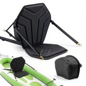  VEVOR kajakülés, 1 db-os csomag, 31 mm vastag, univerzális paddleboard ülés háttámlával, hatszögletű, puha, párnázott párnával, tárolótáskával és állítható pántokkal SUP-hoz, horgászáshoz/felfújható kajakhoz