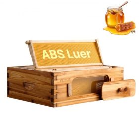   VEVOR Méhkas Közepes Doboz Kezdőkészlet, 100% Méhviasszal Bevonatolt Natúr Fenyőfa, Langstroth Méhkas Készlet 10 Kerettel és Alapzattal, Átlátszó Akril Méhablakok Kezdőknek és Profi Méhészeknek