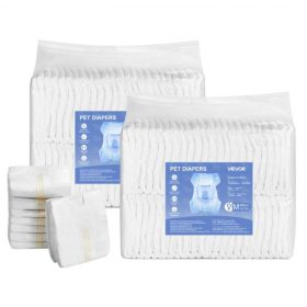   VEVOR eldobható kutyapelenkák, szuper nedvszívó női kutyapelenkák, 360°-os szivárgásmentes női kutyapelenka nedvességjelzővel hőkezeléshez, kiképzéshez, inkontinencia esetén - M, 96 darab (2 db 48 darabos csomag)