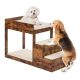VEVOR emeletes ágy lépcsővel, kutya/macska ablakülőhely magas ágyakhoz és kanapékhoz, közepes, többszintes, 3 lépcsős kutyaüléses platformos alvókanapé, praktikus modern otthonokba (rusztikus barna)