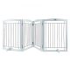 VEVOR szabadon álló kutyakapu, 32" Ma x 96,5" Szé szabadon álló kisállatkapu, 4 paneles összecsukható kutyakapu széles és keskeny átjárókhoz, bővíthető kutyakorlát csendes lábtartóval beltéri használatra, fehér