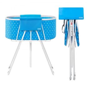   VEVOR hordozható kutyafürdő, emelt és összecsukható, helytakarékos kisállat zuhanyállomás gyors vízelvezetéssel, fürdőkád kis és közepes méretű kutyák és macskák mosásához és ápolásához beltéren és kültéren, világoskék