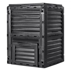   VEVOR kerti komposztláda 80 gallon, BPA-mentes komposztáló, nagy kapacitású kültéri komposztláda felső fedéllel és alsó ajtóval, egyszerű összeszerelés, könnyű, gyors termékeny talaj létrehozása
