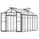 VEVOR polikarbonát üvegház, 8 x 12 láb, kültéri üvegház 2 szellőzőablakkal, pavilon stílusú üvegház csuklós ajtóval, alumínium nagyméretű, bejáratható üvegházkészlet kültéri kertbe és hátsó udvarba